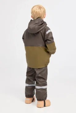 Børn Nordbjrn Regntøj-Nordbjørn Molde Foret Regnsæt, Delicioso/Dark Olive