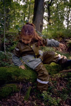 Børn Nordbjrn Regntøj-Nordbjørn Molde Foret Regnsæt, Delicioso/Dark Olive