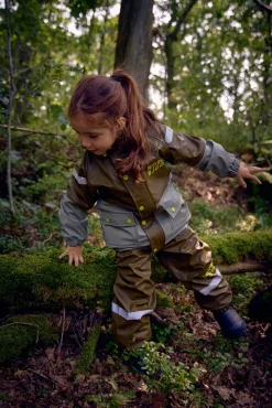 Børn Nordbjrn Regntøj-Nordbjørn Molde Foret Regnsæt, Delicioso/Dark Olive