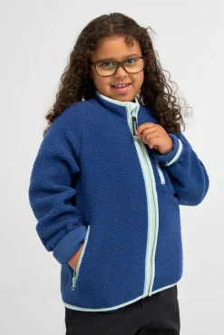 Børn Nordbjrn Fleecetøj-Nordbjørn Mollösund Fleecetrøje, Twilight Blue