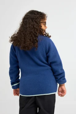 Børn Nordbjrn Fleecetøj-Nordbjørn Mollösund Fleecetrøje, Twilight Blue