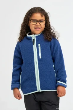 Børn Nordbjrn Fleecetøj-Nordbjørn Mollösund Fleecetrøje, Twilight Blue