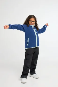 Børn Nordbjrn Fleecetøj-Nordbjørn Mollösund Fleecetrøje, Twilight Blue