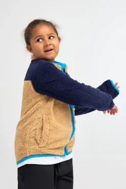 Børn Nordbjrn Fleecetøj-Nordbjørn Montana Fleecetrøje, Blue Latte