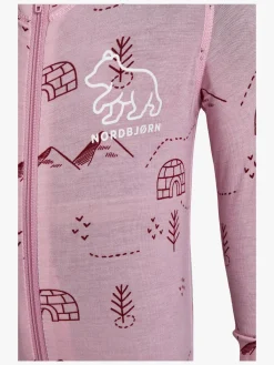 Undertøj|Nordbjrn Nordbjørn Moritz Termoundertøj Heldragt Bamboo, Pink Iceberg Lyserød