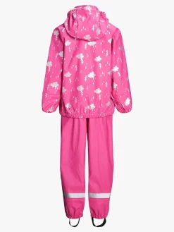 Børn Nordbjrn Regntøj-Nordbjørn Nordsjön Reflekterende Regnsæt, Cloud Sky Ibis Rose