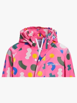 Børn Nordbjrn Regntøj-Nordbjørn Nordvik Foret Regnsæt, Azalea Pink