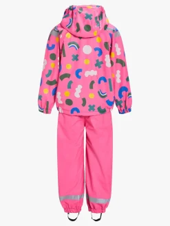 Børn Nordbjrn Regntøj-Nordbjørn Nordvik Foret Regnsæt, Azalea Pink