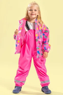 Børn Nordbjrn Regntøj-Nordbjørn Nordvik Foret Regnsæt, Azalea Pink