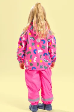 Børn Nordbjrn Regntøj-Nordbjørn Nordvik Foret Regnsæt, Azalea Pink