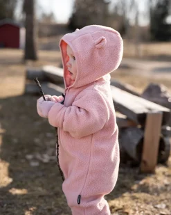 Børn Nordbjrn Fleecetøj-Nordbjørn Oak Fleecedragt, Mellow Rose