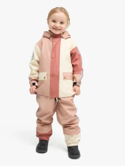 Regntøj|Nordbjrn Nordbjörn Pallas Foret Regnsæt, Mahogany Rose Lyserød/Hvid