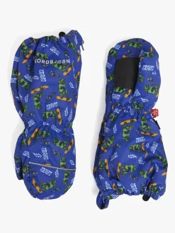 Tilbehør|Vintertøj|Nordbjrn Nordbjørn Peak Vanter, Blue Skate Dino Blå/Grøn