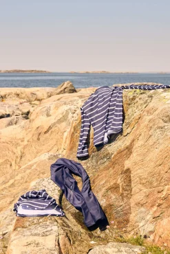 Uv & Strand|Nordbjrn Nordbjørn Sandhamn UV-Sæt, Navy Stripe Blå/Hvid