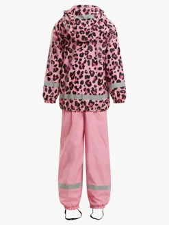 Regntøj|Nordbjrn Nordbjørn Skagen Foret Regnsæt, Leopardy Rosebloom Lyserød/Sort