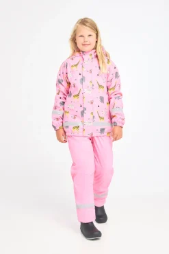 Regntøj|Nordbjrn Nordbjørn Skagen Foret Regnsæt, Mini Safari Sachet Pink Lyserød/Brun