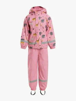 Regntøj|Nordbjrn Nordbjørn Skagen Foret Regnsæt, Mini Safari Sachet Pink Lyserød/Brun