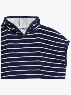 Uv & Strand|Nordbjrn Nordbjørn Skrea Badeponcho, Navy Stripe Blå/Hvid