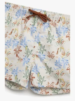 Uv & Strand|Nordbjrn Nordbjørn Solarino Badebukser, Palm Tree Hvid/Flerfarvet