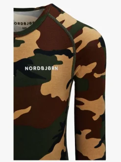 Undertøj|Nordbjrn Nordbjørn Verbier Skiundertøj Bamboo, Camo Classic Grøn/Brun/Beige