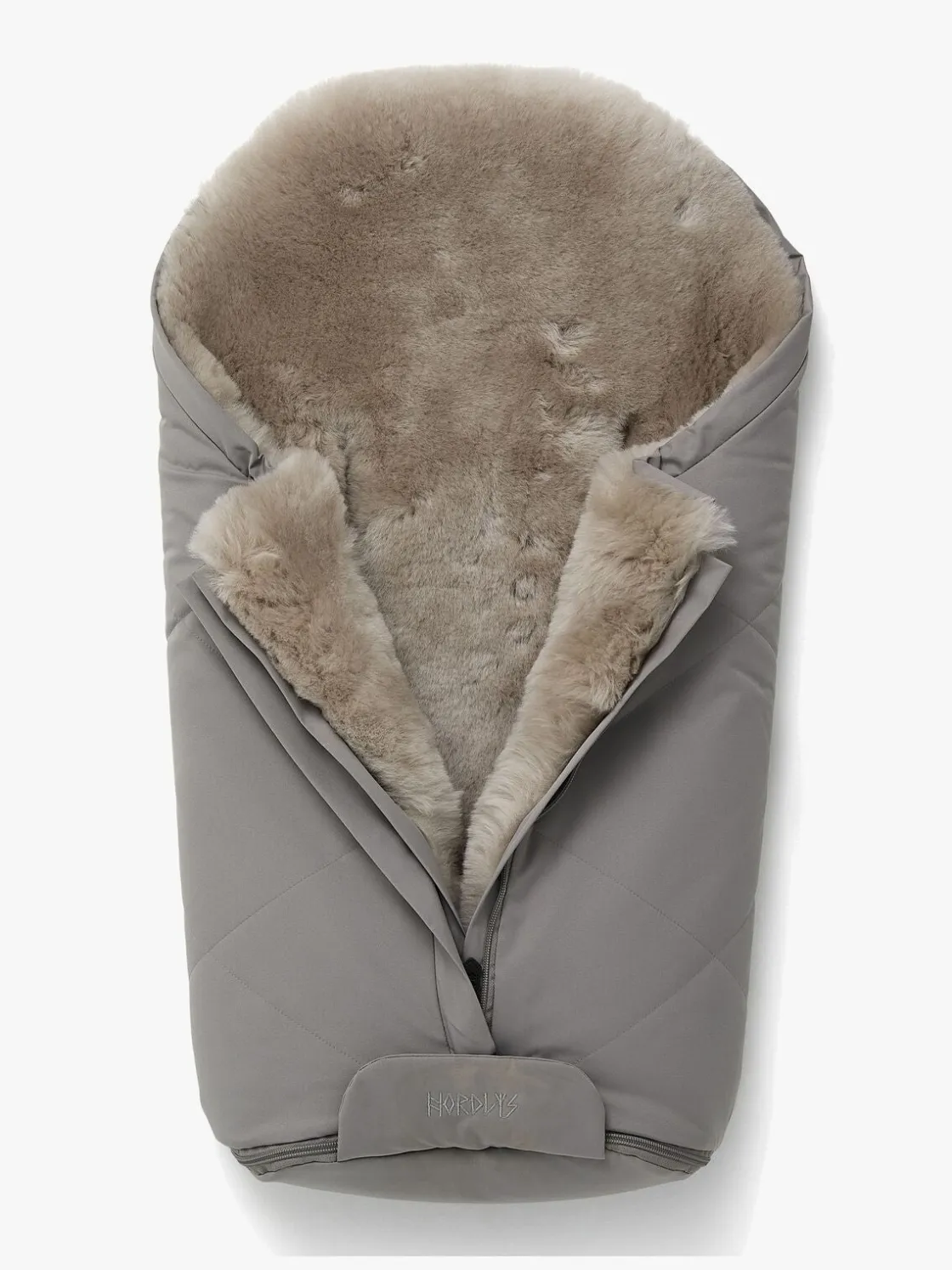 Køreposer|Nordlys Fenya Mini Lammeskindskørepose, Greige Grå/Beige