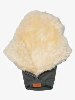 Køreposer|Nordlys Idun Mini Lammeskindskørepose, Grey/Natural Grå/Hvid