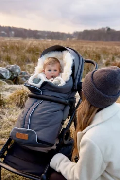 Nordlys Køreposer-Saga Lammeskindskørepose, Grå/Natur