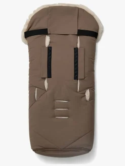 Nordlys Køreposer-Thyra Lammeskindskørepose, Valnød/Beige