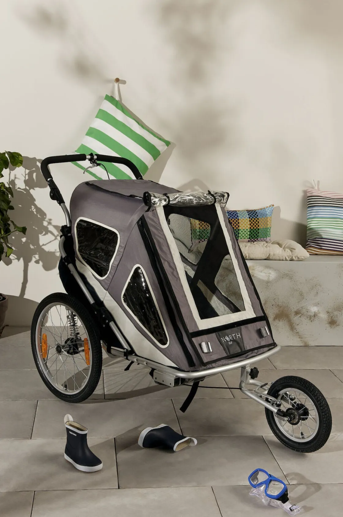 Aktivitetsvogne|North135 North 13.5 Speeder 2 Cykelanhænger, Grey Grå