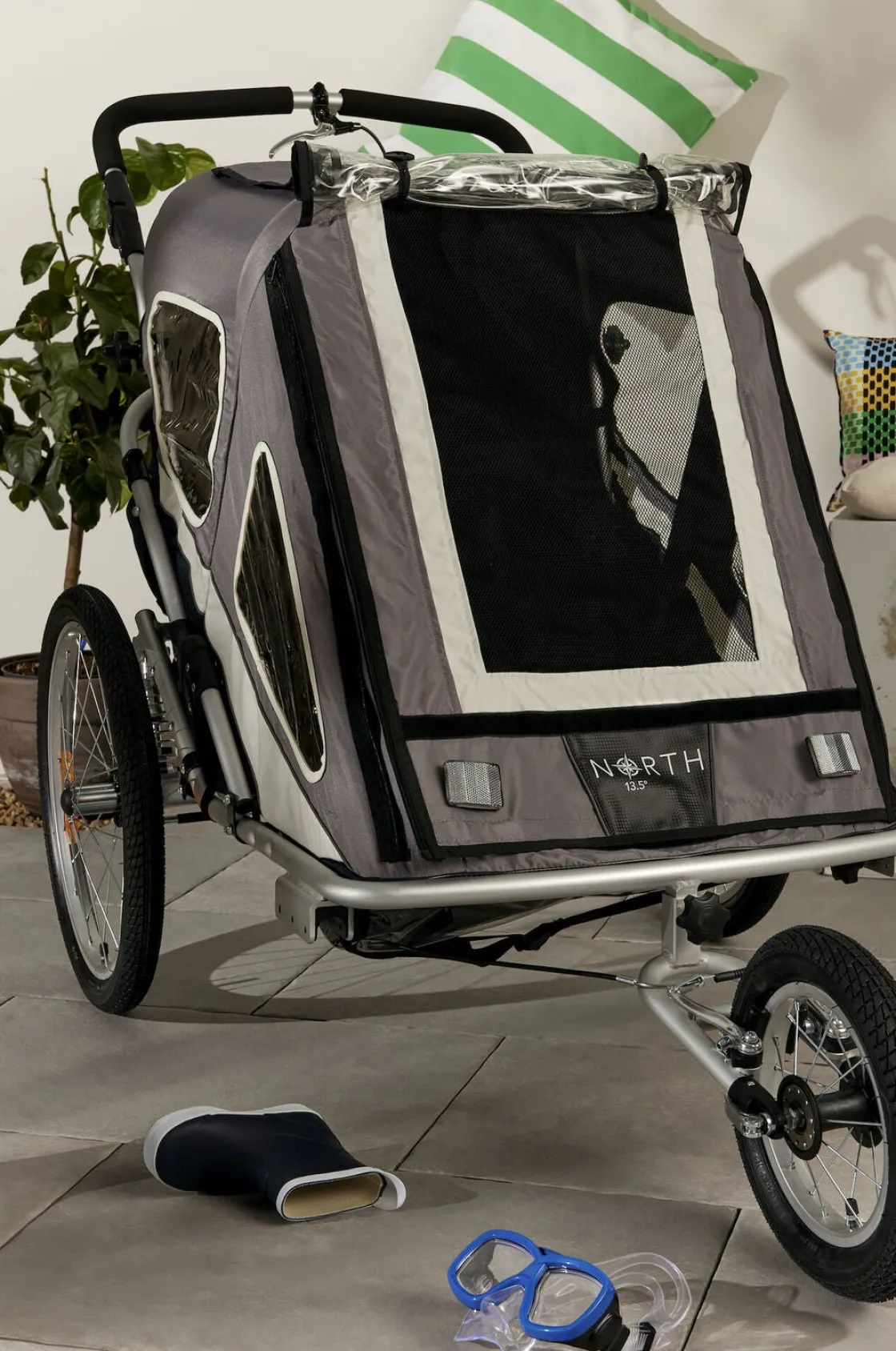 Aktivitetsvogne|North135 North 13.5 Speeder 2 Cykelanhænger, Grey Grå