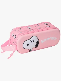 Snoopy Kreativt Legetøj-Nuser 3D Dobbelt Penalhus, Lyserød