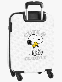 Tasker|Snoopy Nuser Kabin Kuffert 40L Friends Forever, Hvid