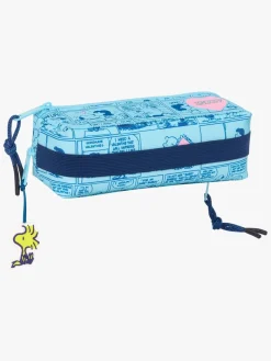 Kreativt Legetøj|Snoopy Nuser Penalhus med 3 Rum Love, Lyseblå