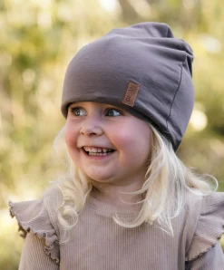 Børn OICANWear Tilbehør-OICAN Wear  Fleeceforet Hue med Hovedbeskyttelse, Taupe