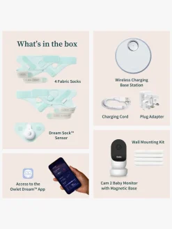 Owlet Sikkerhed-Dream Sock Babyalarm inkl. Cam 2, Mint