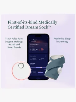 Sikkerhed|Owlet Dream Sock Babyalarm, Bedtime Blue Blå