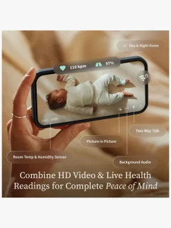 Sikkerhed|Owlet DreamSight Duo Babyalarm, Dusty Rose Lyserød