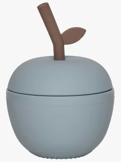 Spisetid|OYOY Apple Sugerørskop, Dusty Blue Blå