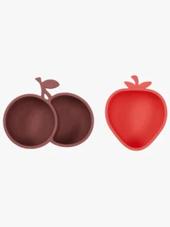 OYOY Spisetid-Yummy Strawberry & Cherry Skål, Cherry Red/Nutmeg