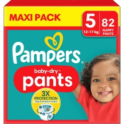 Pampers Pleje & Hygiejne-Baby Dry Bleer Str. 5 12-17 kg 82-pak