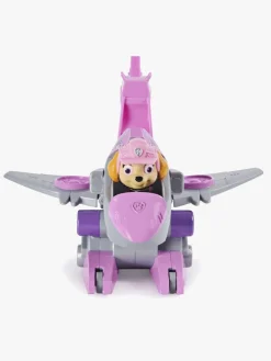 Legetøjsfigurer|PawPatrol Paw Patrol Dino Rescue Køretøj  m. Figur Skye Grå/Lyserød
