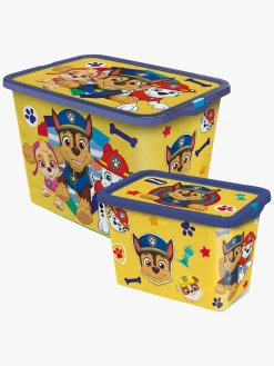 Opbevaring|PawPatrol Paw Patrol Opbevaringskasser Sæt 23l & 7l, Gul