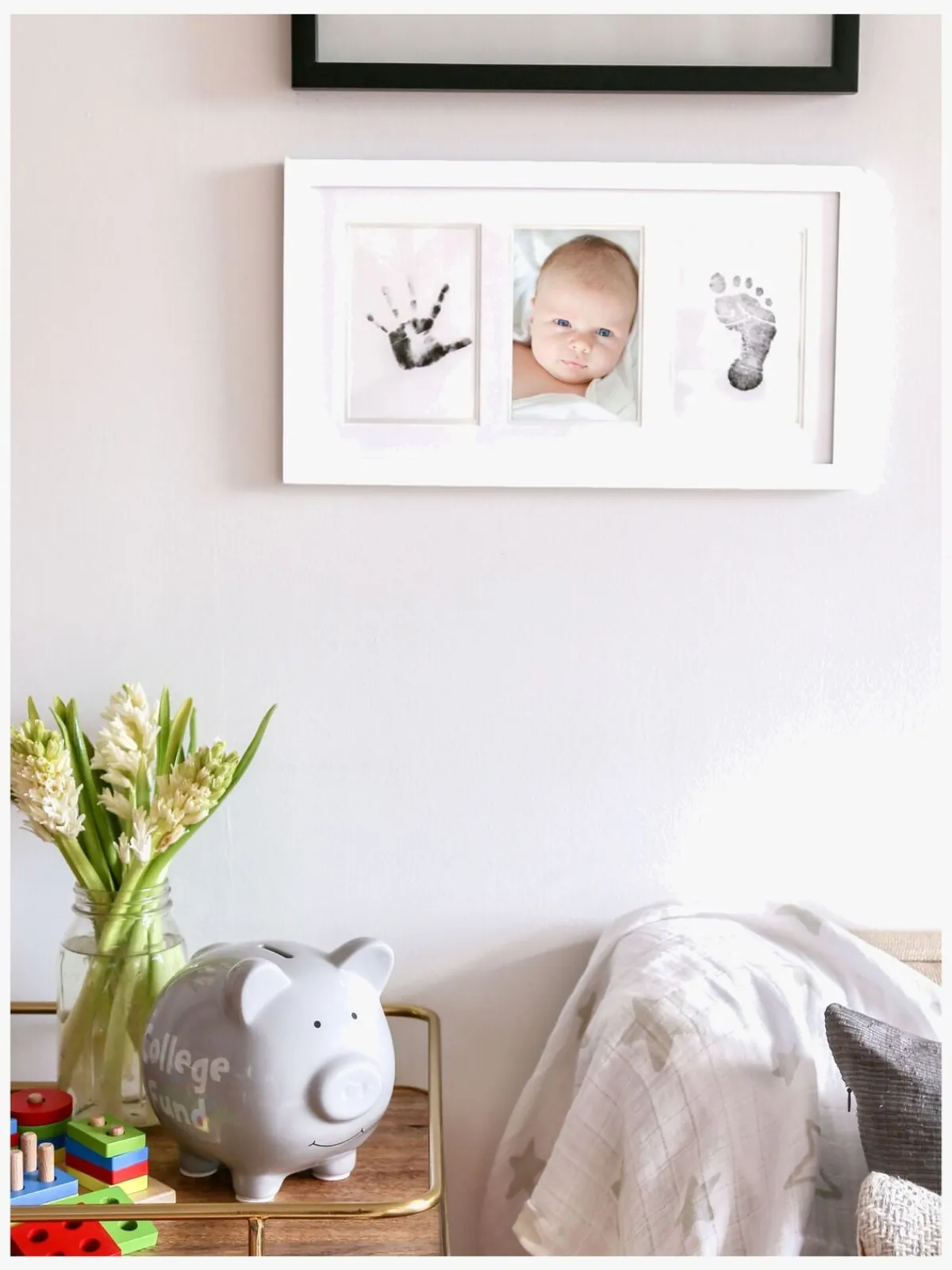 Børn Pearhead Interiør-Babyprints Fotoramme Blæk, Hvid