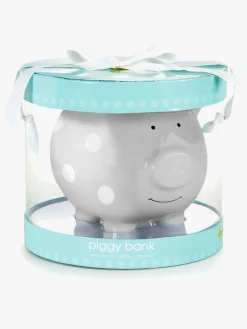 Børn Pearhead Interiør-Sparegris Medium, Polka Dot Gray