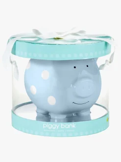 Interiør|Pearhead Sparegris Medium, Polka Dot Blue Blå