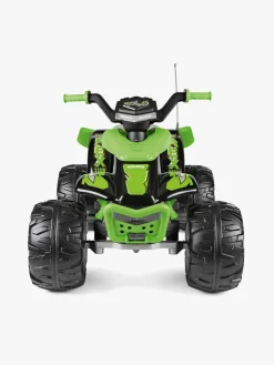 PegPerego Elbiler & -Køretøjer-PegPérego Corral T-Rex Firehjulet ATV 330W, Grøn/Sort