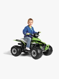 PegPerego Elbiler & -Køretøjer-PegPérego Corral T-Rex Firehjulet ATV 330W, Grøn/Sort