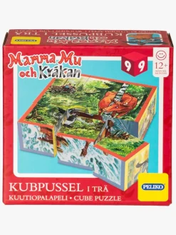Spil & Puslespil|Peliko Mor Muh Og Krage Kubepuslespil 9 Brikker