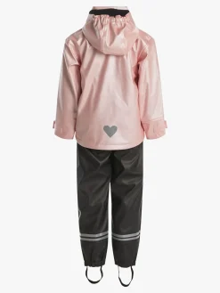 Børn PetiteCherieAtelier Regntøj-Petite Cherie Atelier Chantel Foret Regnsæt, Silver Pink