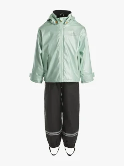 Børn PetiteCherieAtelier Regntøj-Petite Cherie Atelier Chantel Foret Regnsæt, Harbour Grey